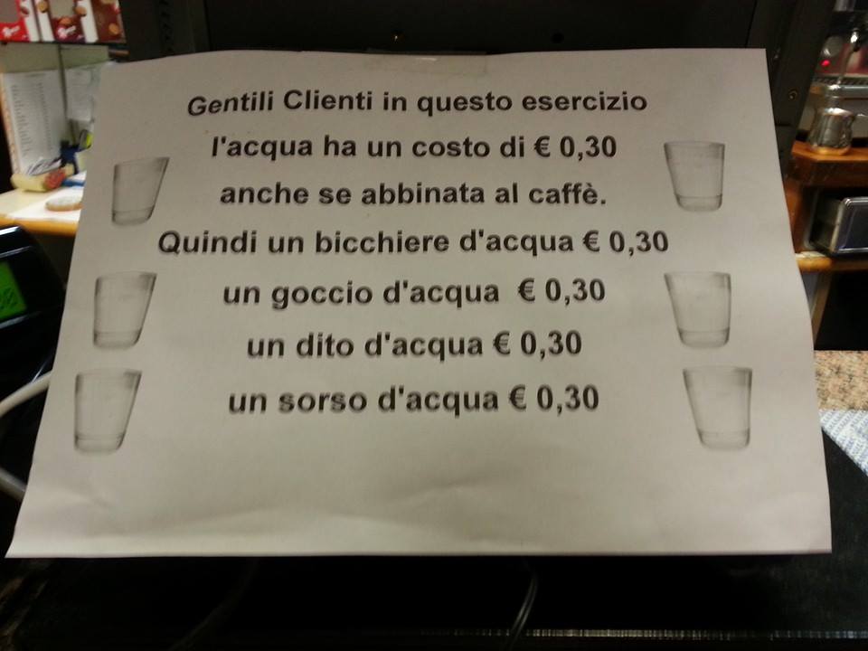 La sete dei clienti e la fame del barista